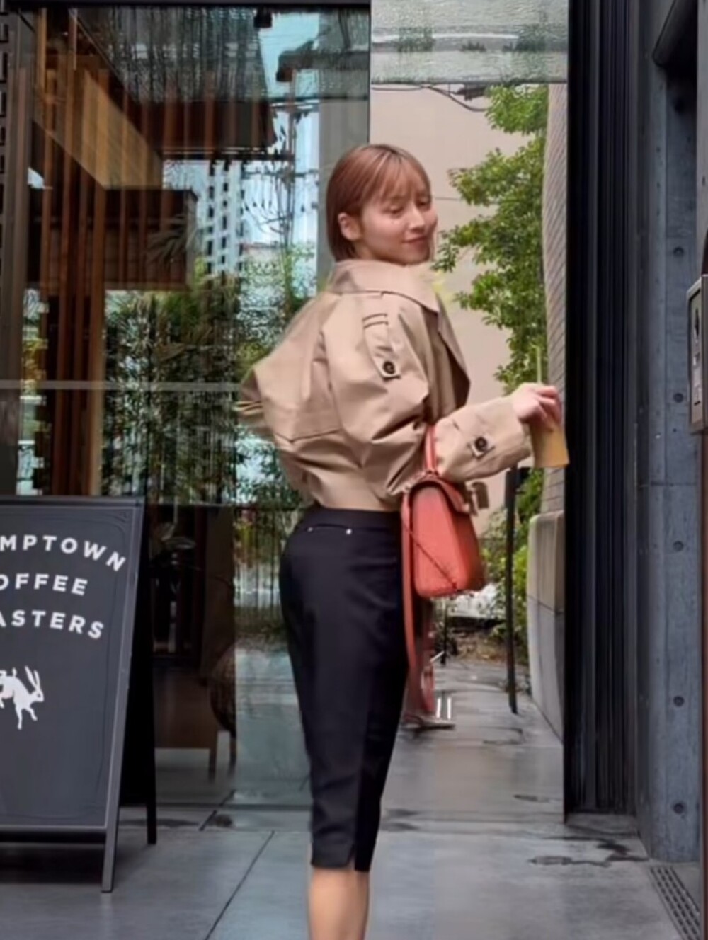 ZARA CROPPED CROSSOVER TRENCH COAT